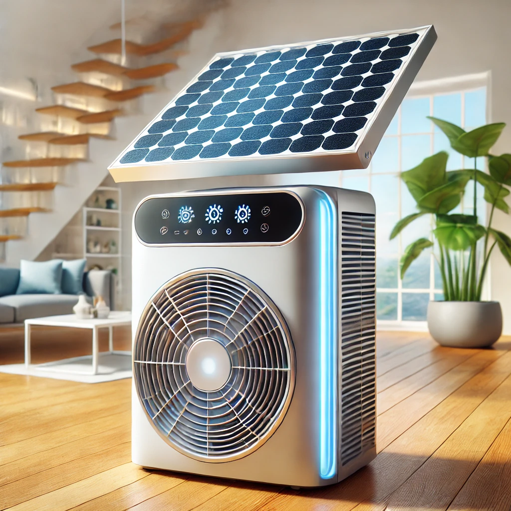 Solar-powered AC unit